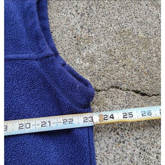 Vtg Y2k Point Zero Men's Zip Up Navy Fleece Zip Up Vest Size Lg Techwear Skater - Picture 3 of 4